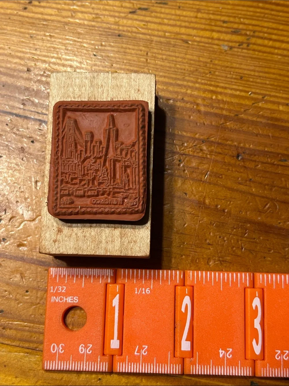 Wooden San Francisco Stamp